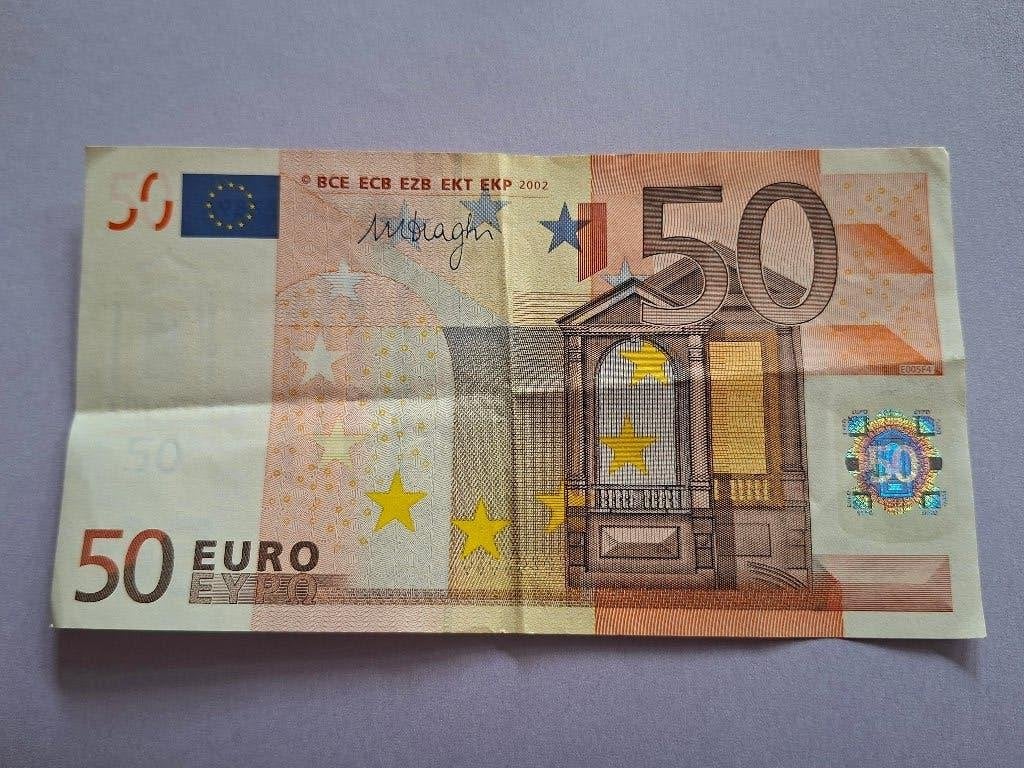 2002 Duitsland 50 euro oude serie Draghi code E005, Verzenden, Duitsland, 50 euro, Los biljet