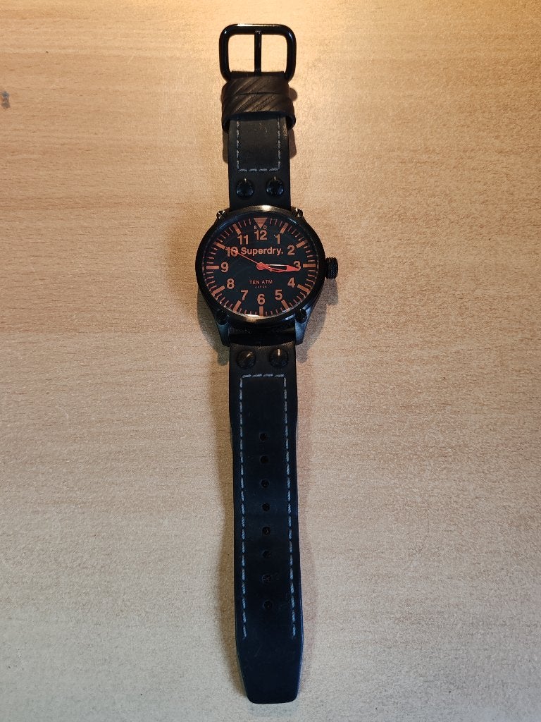 montre pour homme Superdry Aviation Equipment SYG151R, Montre-bracelet, Autres marques, Cuir, Acier