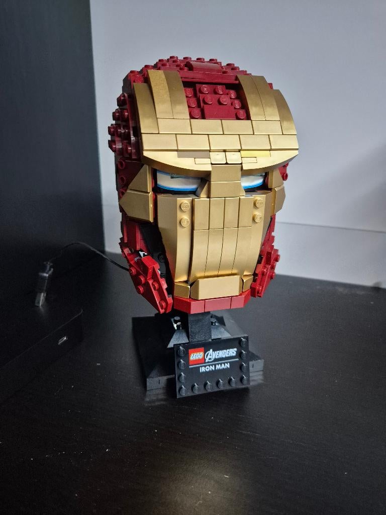 Lego 76165 Iron Man helm + verlichting, Compleet, Marvel, Lego, Ophalen of Verzenden