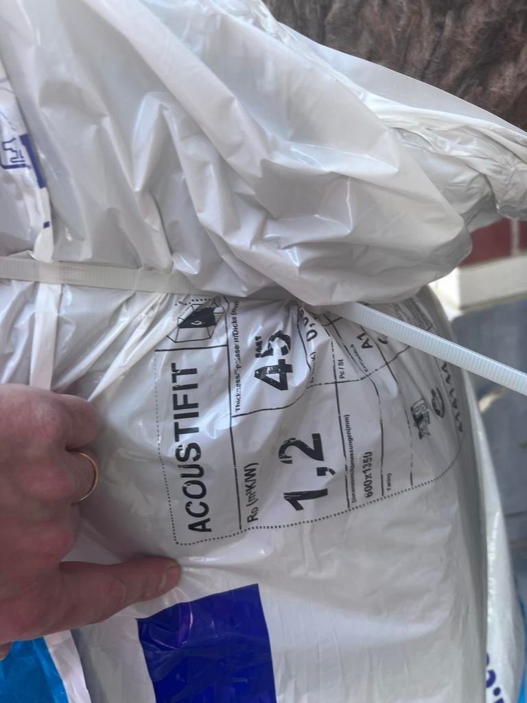 Vend isolant phonique 80% d’un sac, Enlèvement, Comme neuf, Laine de verre