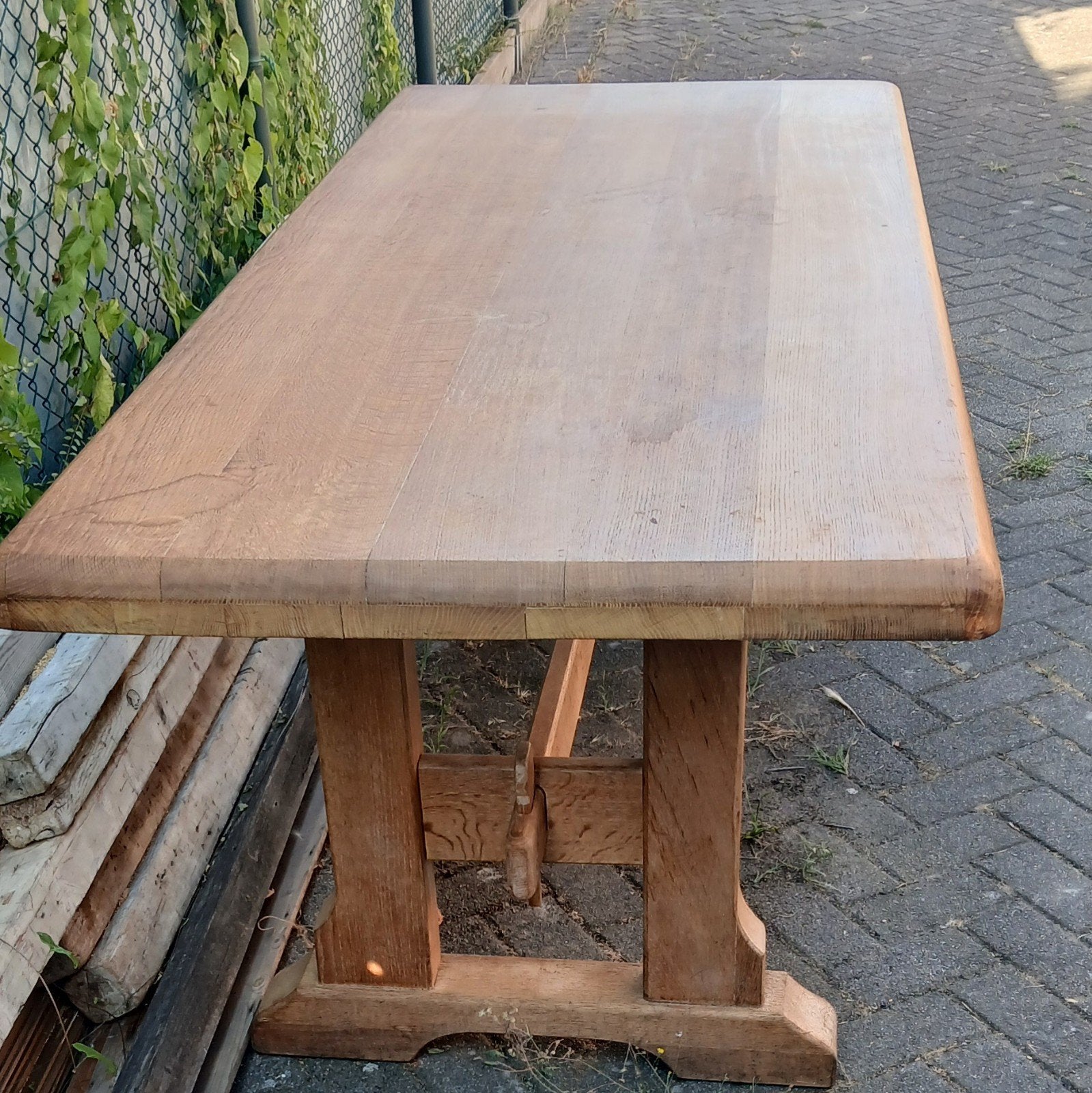 Table à manger en chêne, table de monastère 90 x 210, Enlèvement