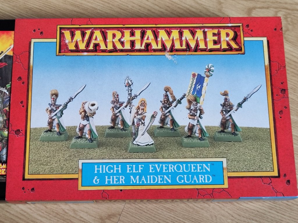 High Elf Everqueen & Her maiden Guard 1997 - Volledige Set, Hobby en Vrije tijd, Ophalen of Verzenden, Zo goed als nieuw, Warhammer