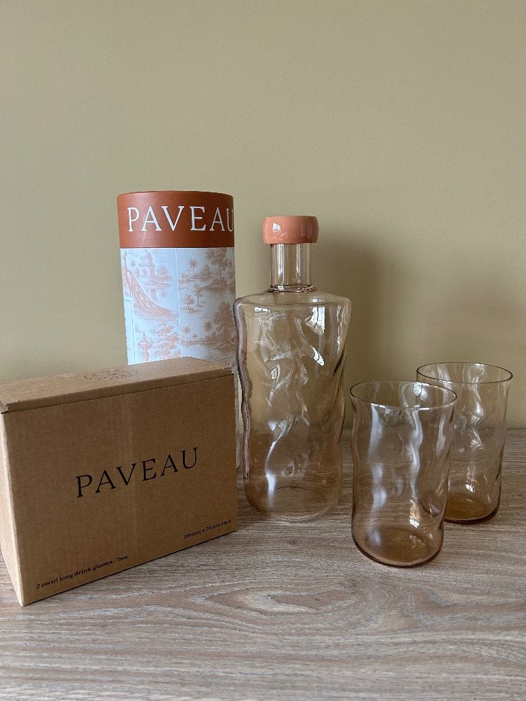 Paveau fles en 2 glazen Swirl, Ophalen, Nieuw
