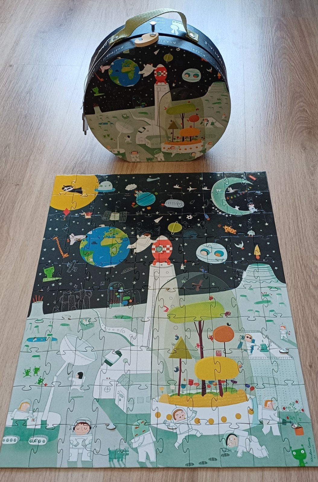 Puzzle 100 pièces Janod, Enlèvement ou Envoi, Plus de 50 pièces, Utilisé, 4 à 6 ans