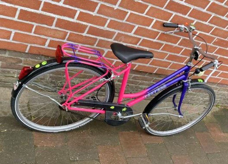 Roze-Paarse Ververs Kinderfiets 24 inch  (9 tot 12 jaar), Ophalen, Terugtraprem, 24 inch, Ververs