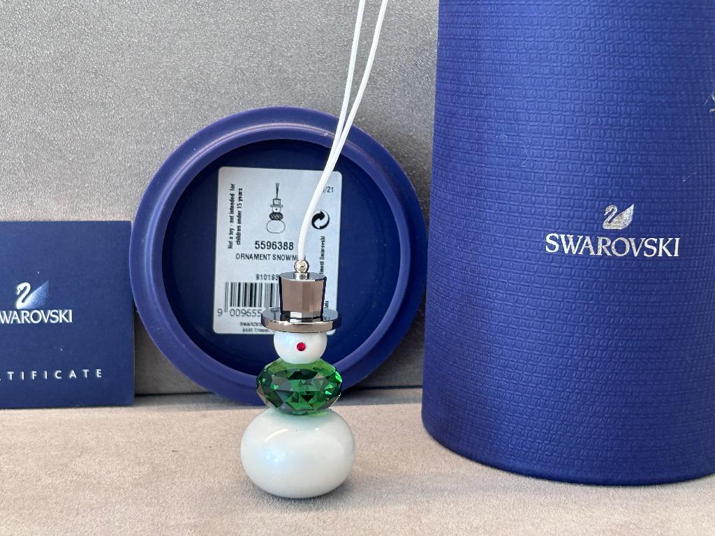 Swarovski Sneeuwman, Snowman ornament, Enlèvement ou Envoi, Neuf, Figurine