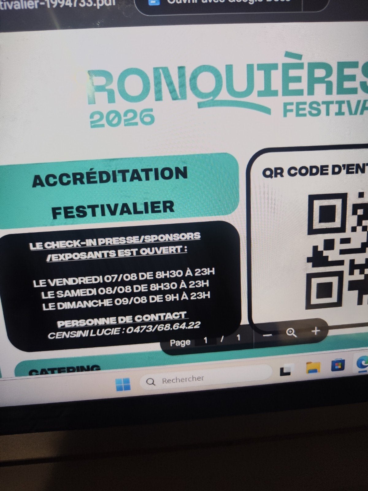 🎫 4 Places - Festival de Ronquières 2026 - Samedi 08/08, Tickets & Billets, Billets & Tickets Autre, Trois personnes ou plus