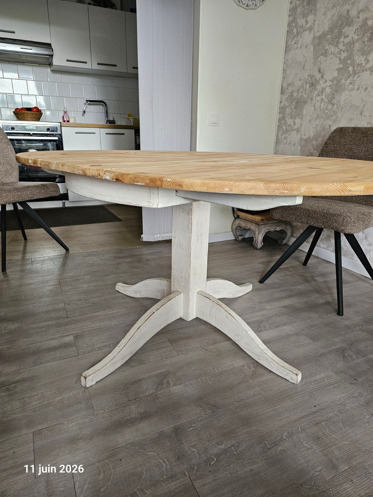 Table de salle à manger, Maison & Meubles, 100 à 150 cm, Cinq personnes ou plus, Enlèvement, Utilisé
