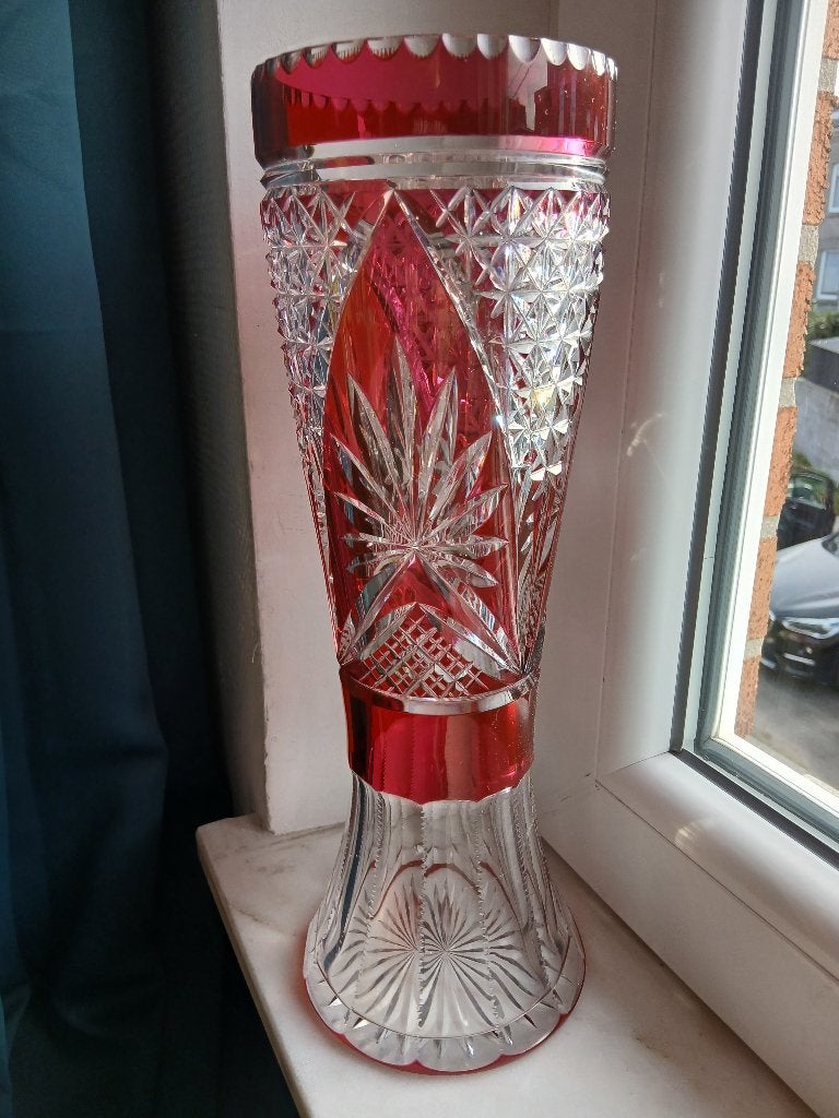 VASE DE JS ET HF VAL SAINT LAMBERT 1926 IL MESURE 36CM, Enlèvement ou Envoi