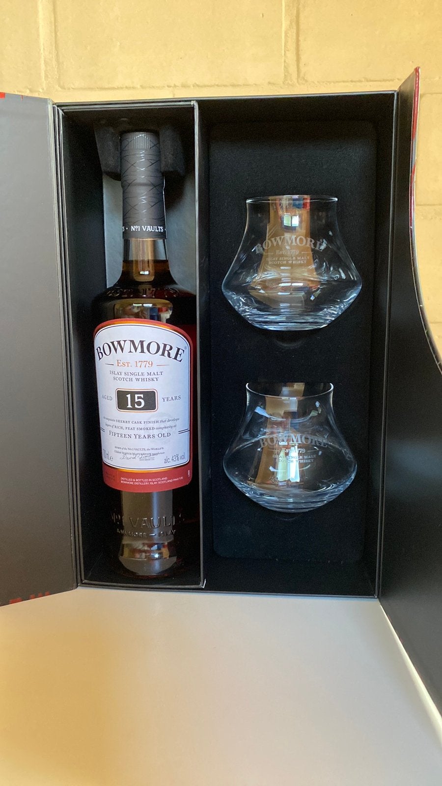 Bowmore  15 jaar Gifbox, Verzamelen, Wijnen, Ophalen, Nieuw