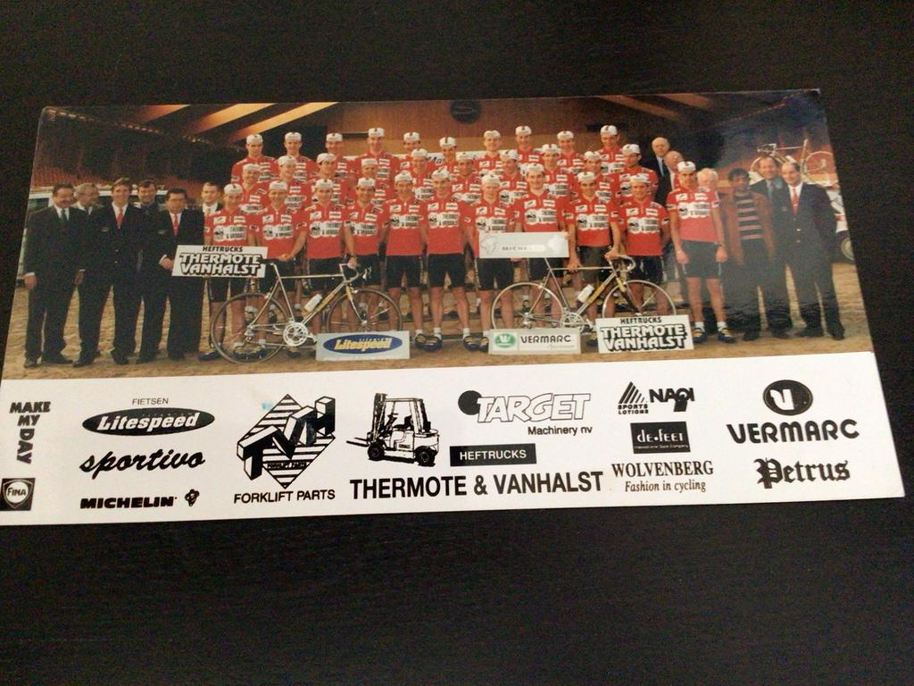 Wielerkaart 1998 team thermote & vanhalst Stijn devolder, Verzenden, Zo goed als nieuw