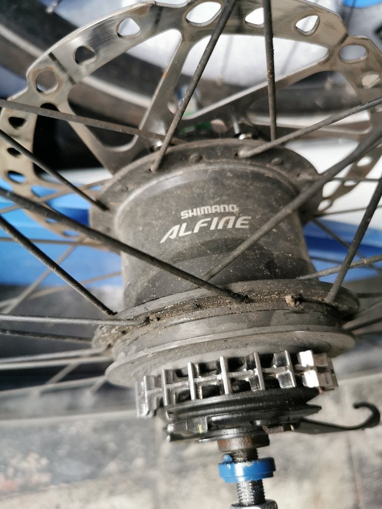 Achterwiel elektrische fiets Alfine, Fietsen en Brommers, Fietsonderdelen, Wiel, Elektrische fiets, Ophalen of Verzenden, Zo goed als nieuw