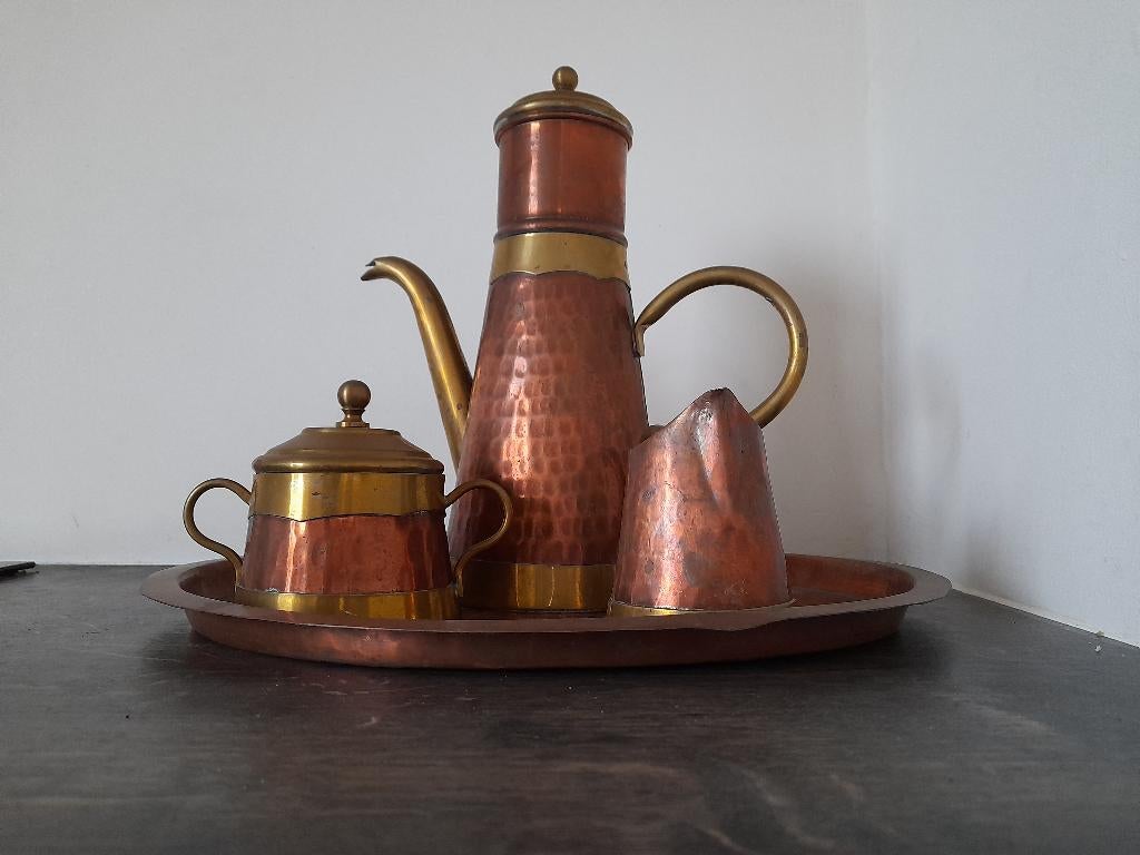 koperen koffieset, Ophalen, Koper