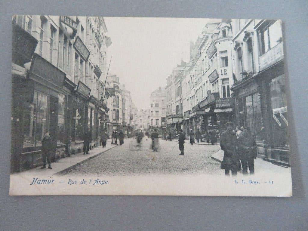 oude postkaart Namur Rue de l,Ange imprimerie Wodon, Verzamelen, Ophalen of Verzenden, Voor 1920, Ongelopen, Namen