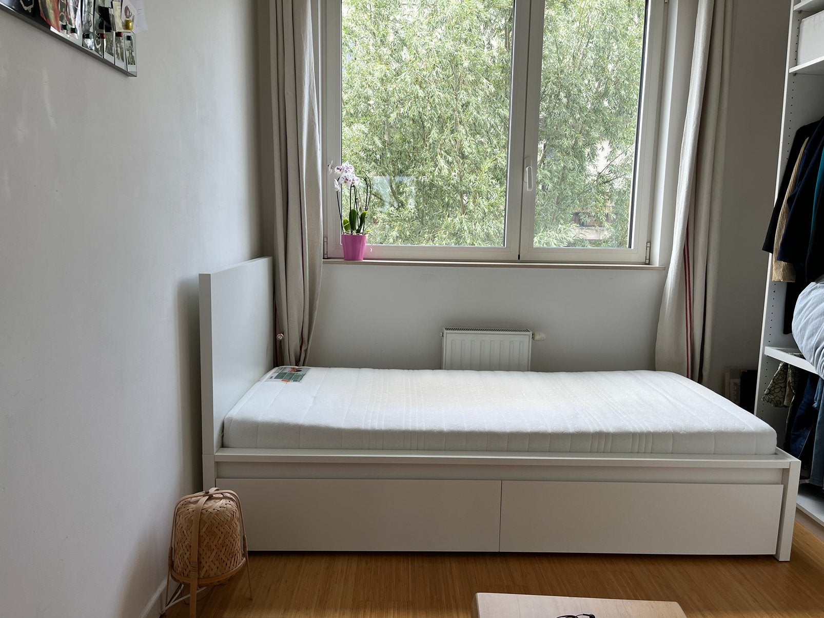 Lit 1 personne IKEA MALM, 90 cm, Enlèvement, 200 cm, Une personne