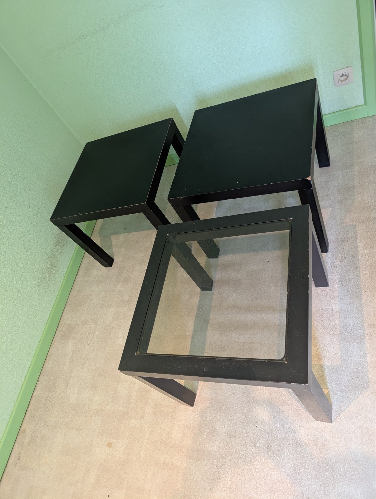 Salontafeltjes IKEA 3 stuks, Huis en Inrichting, Ophalen, Gebruikt, 50 tot 100 cm, Vierkant