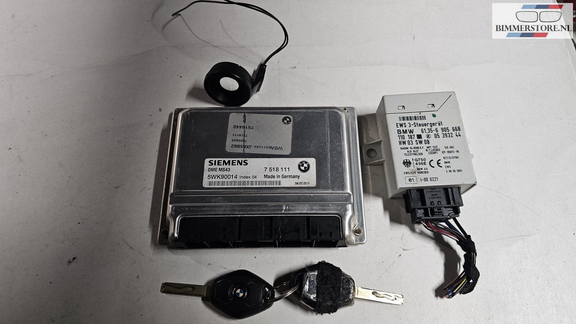 Startset Contactslot + ECU MS43 BMW 3 Serie E46 320i M54 121, Auto-onderdelen, Gebruikt, -, Ophalen of Verzenden, -