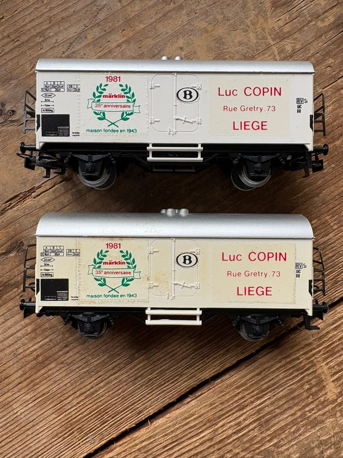 MARKLIN WAGON SNCB LUC COPIN ZELDZAAM LINKS-RECHTS DUO, Hobby en Vrije tijd, Ophalen of Verzenden, Zo goed als nieuw, Wagon