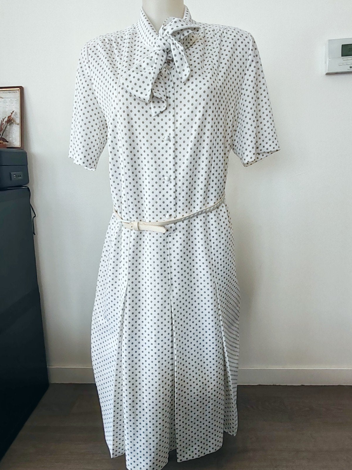 Marcel Griffon vintage jurk met stippen maat L/XL, Ophalen of Verzenden