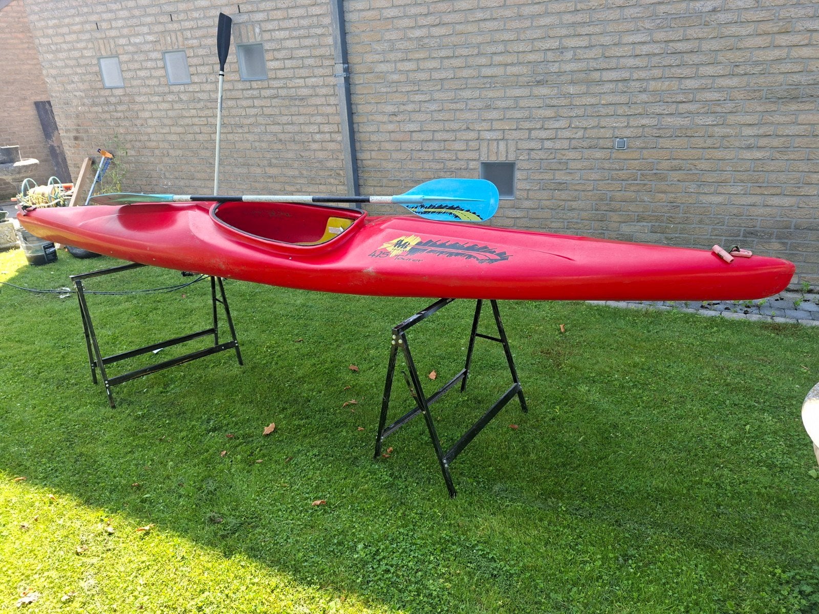 2x M design Recreation 425 tourer kajaks + peddels, Watersport en Boten, Kajaks, Gebruikt, 1-persoons, Ophalen