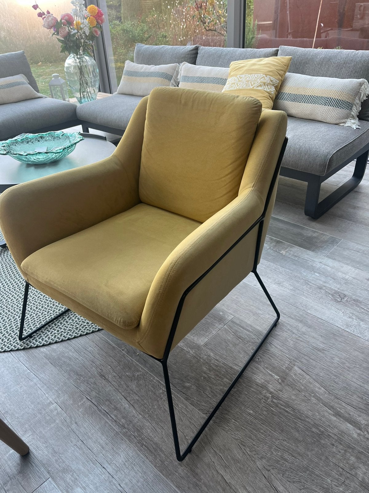 Zetel velours Maison de Monde, Huis en Inrichting, Ophalen, Gebruikt, Minder dan 75 cm, Stof