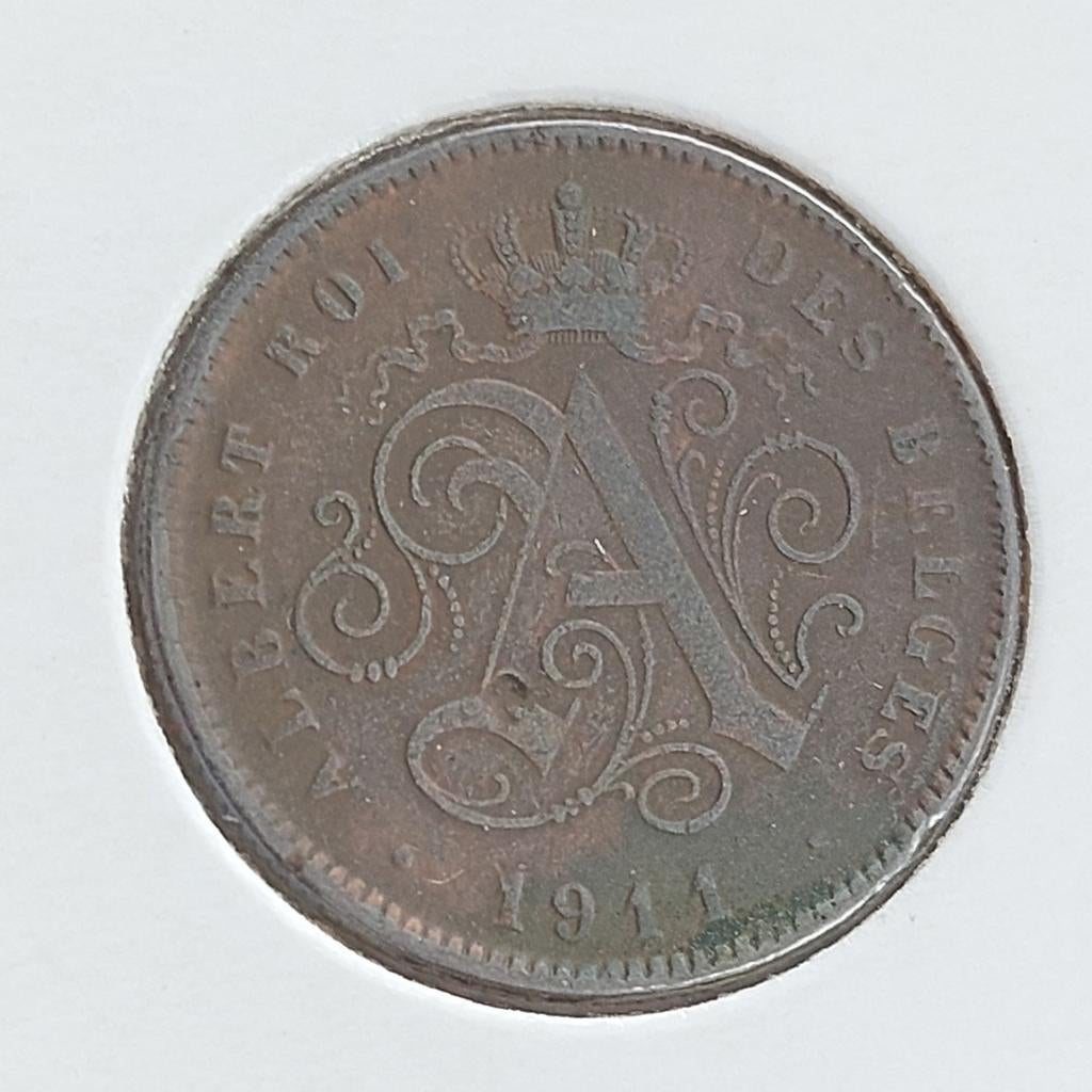 + Rare! Piece de monnaie / Belgique / 2 Centimes / 1911 FR, Enlèvement ou Envoi, Monnaie en vrac