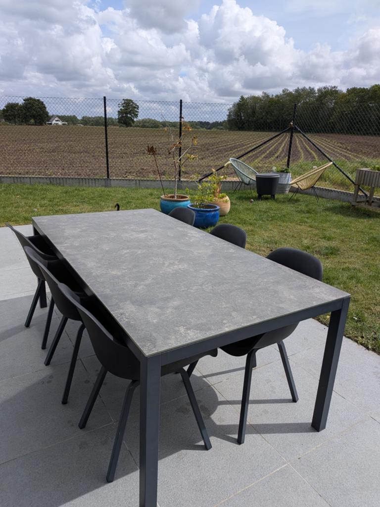 Tuintafel en -stoelen Bristol, Tuin en Terras, Tuintafels, Ophalen, Aluminium