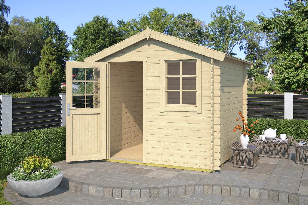Blokhut Wels 230x230 Onbehandeld vuren, Verzenden, Nieuw