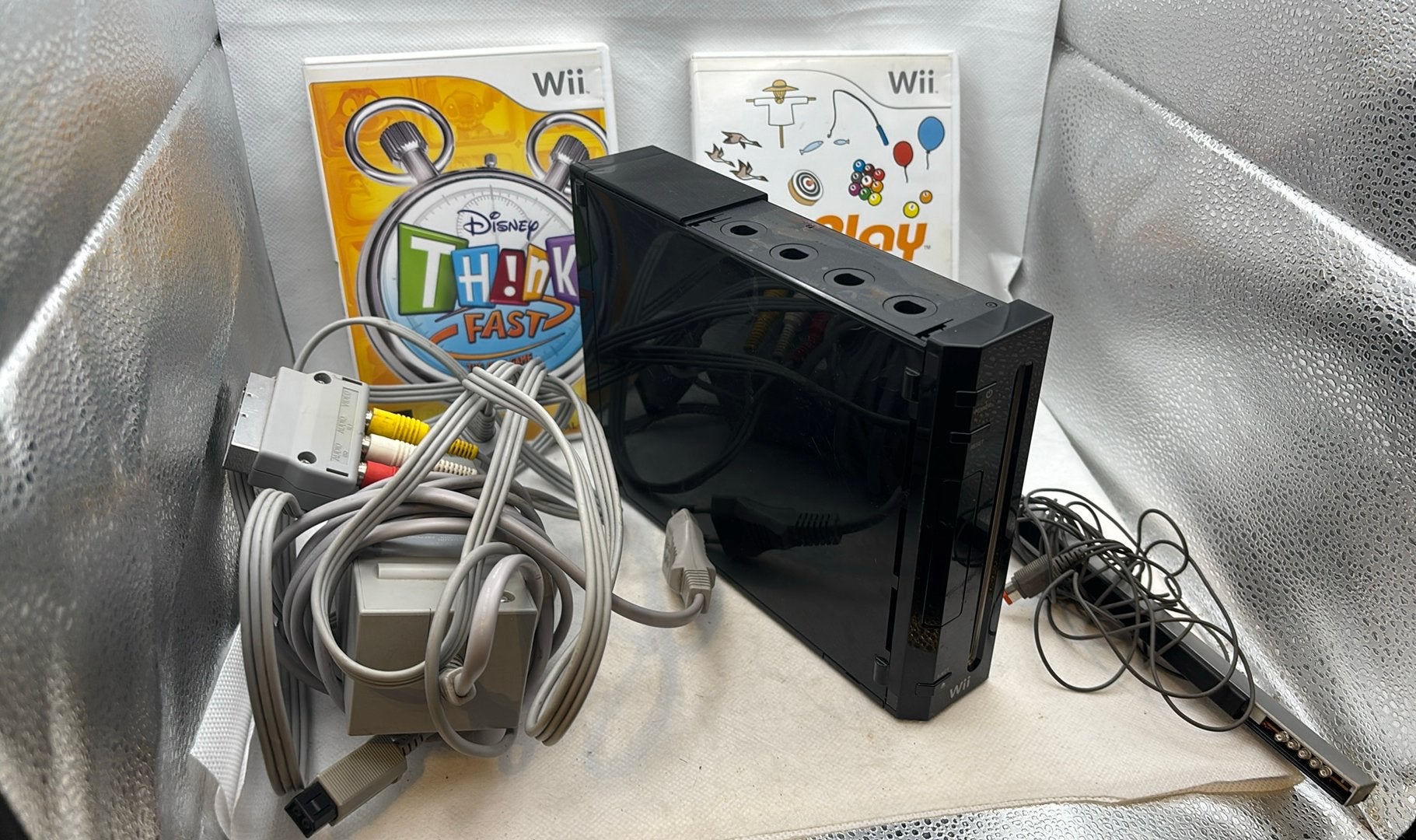 Nintendo Wii-consolebundel zwart RVL-001+2 games, Ophalen of Verzenden, Gebruikt