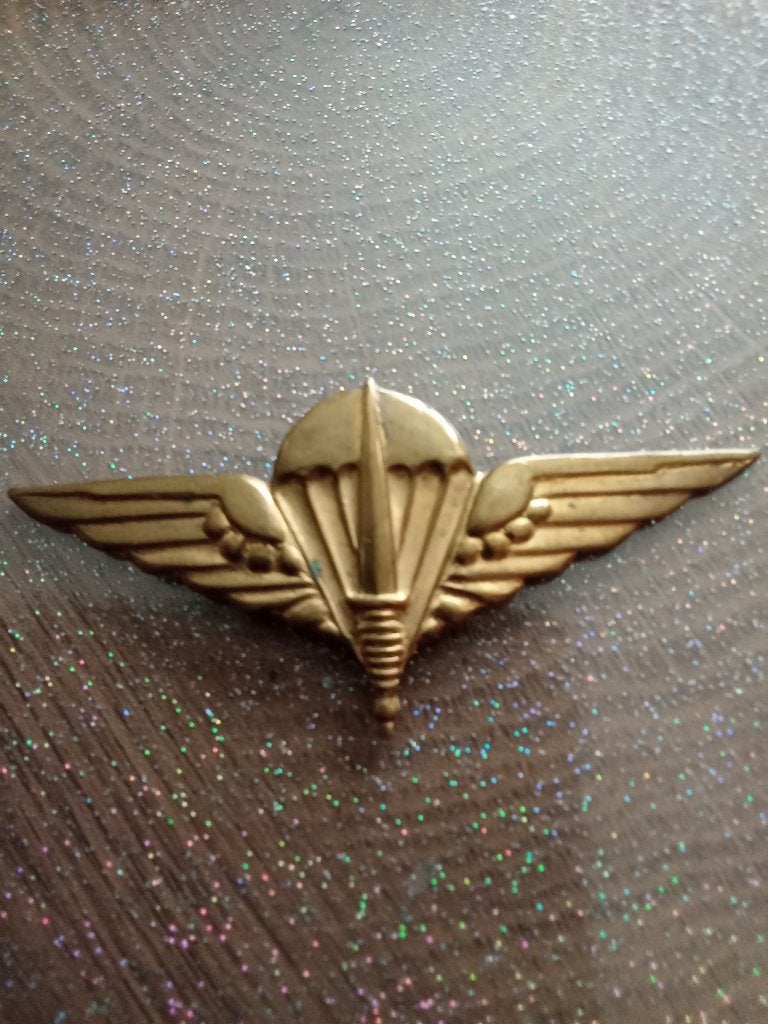Insigne.  DE béret para commando belge en laiton de 1981, Verzamelen, Ophalen of Verzenden