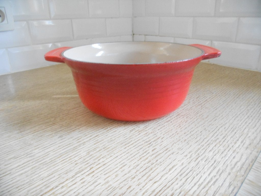 Le Creuset gietijzeren braadpan (diameter 23 cm). xxx, Met handvatten, Le Creuset, Ophalen of Verzenden, Braadpan