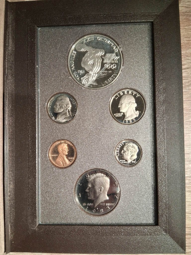 Olympic Silver Dollar, Postzegels en Munten, Verzenden, Noord-Amerika, Setje, Zilver