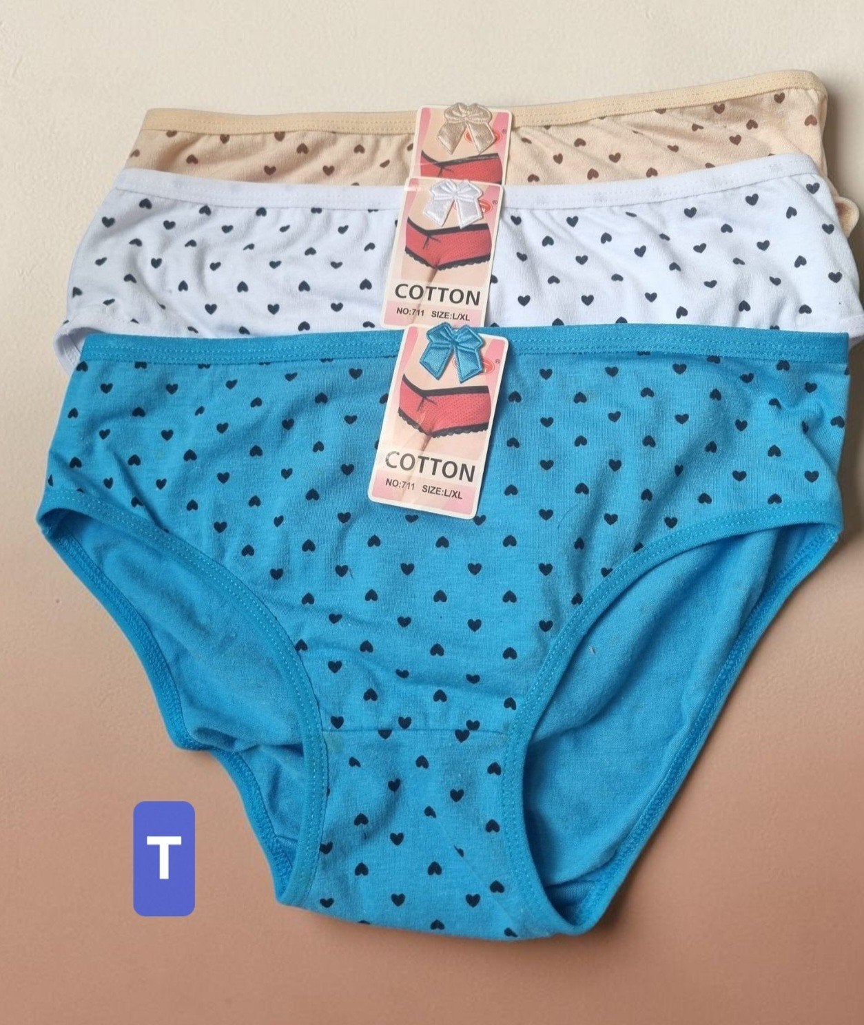 Katoenen Slips 3x Nieuw Maat L/XL, Kleding | Dames, Ophalen of Verzenden, Beige, Slip