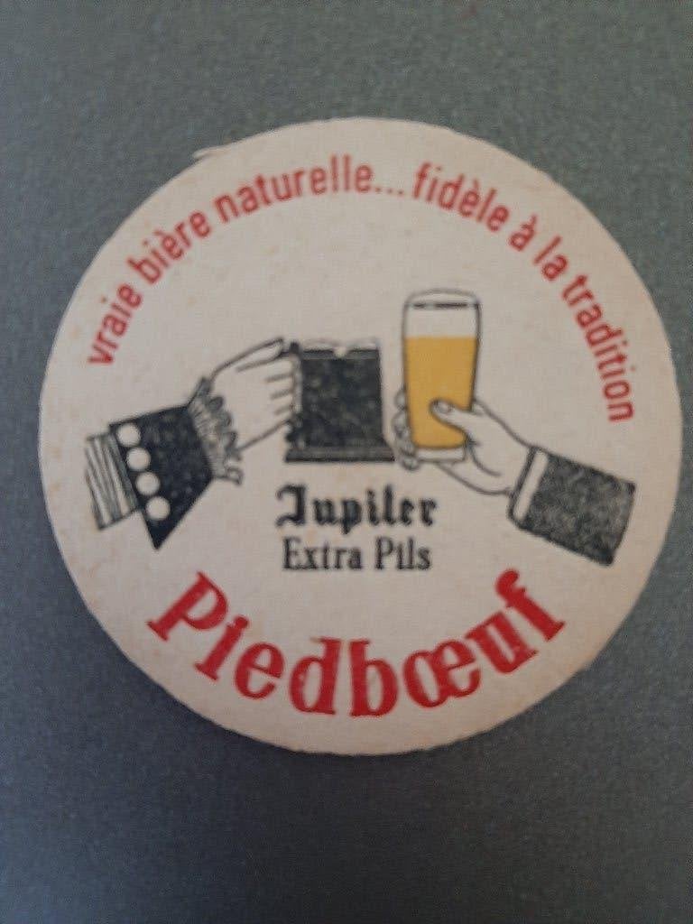 Bierviltje Piedboeuf 3 : R/V, Verzamelen, Ophalen of Verzenden, Gebruikt, Viltje(s), Jupiler