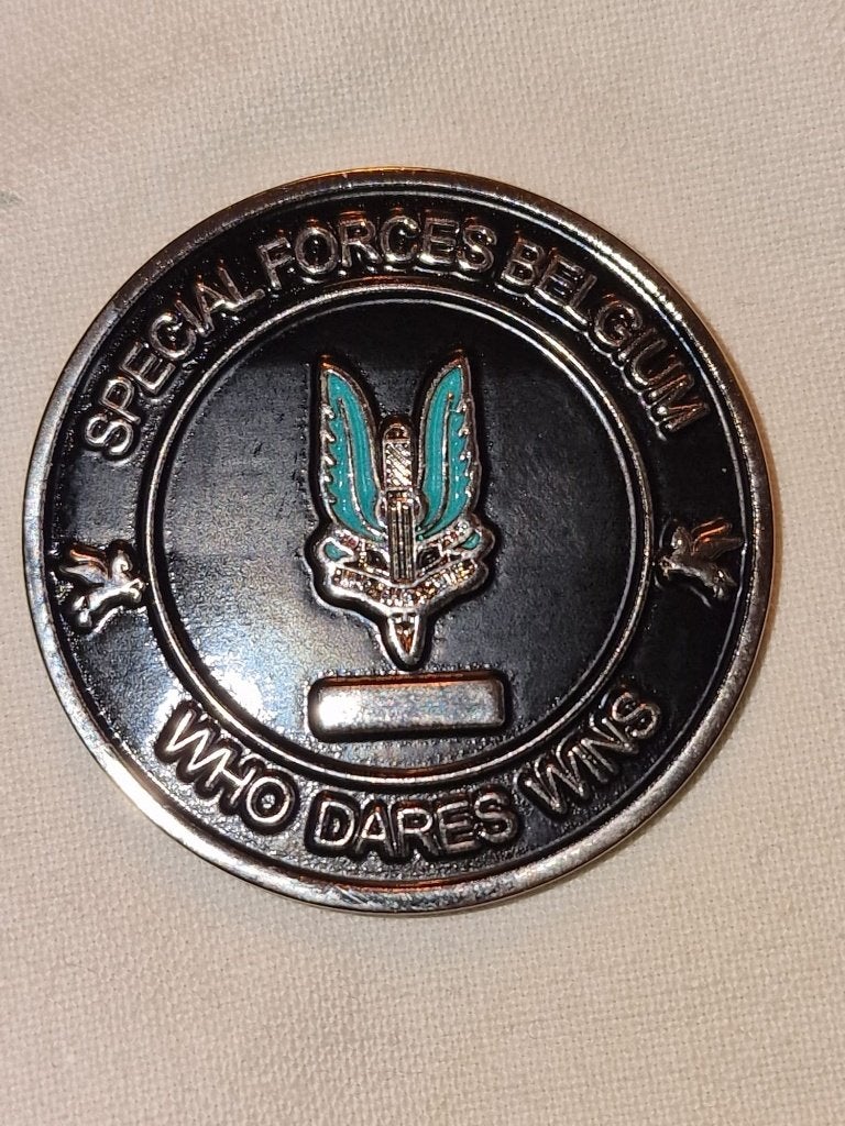 Special Forces coin Belgium, Verzamelen, Militaria | Algemeen, Ophalen of Verzenden, Landmacht, Embleem of Badge