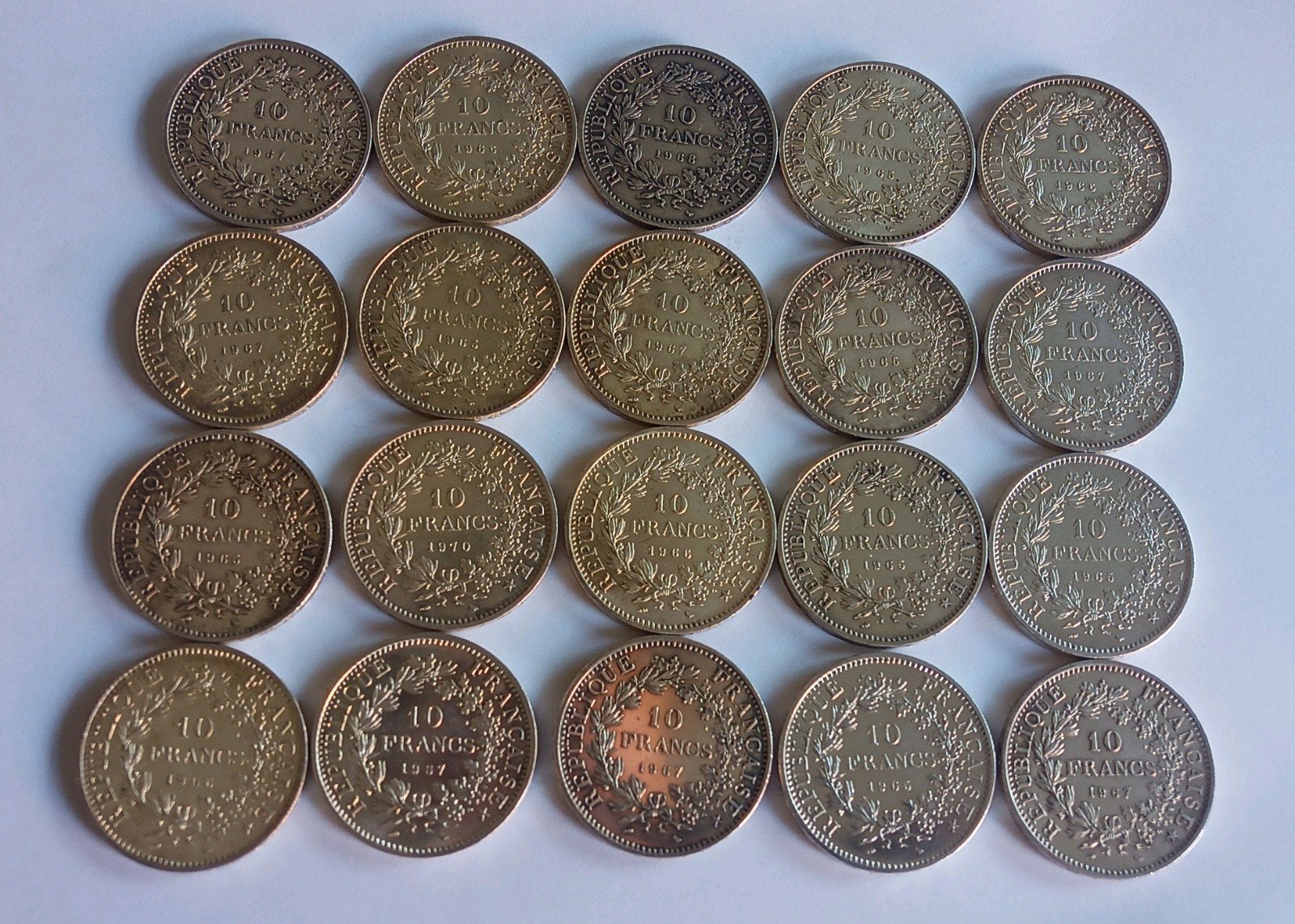 20* 10 francs Hercule Argent (90%), Enlèvement, Argent