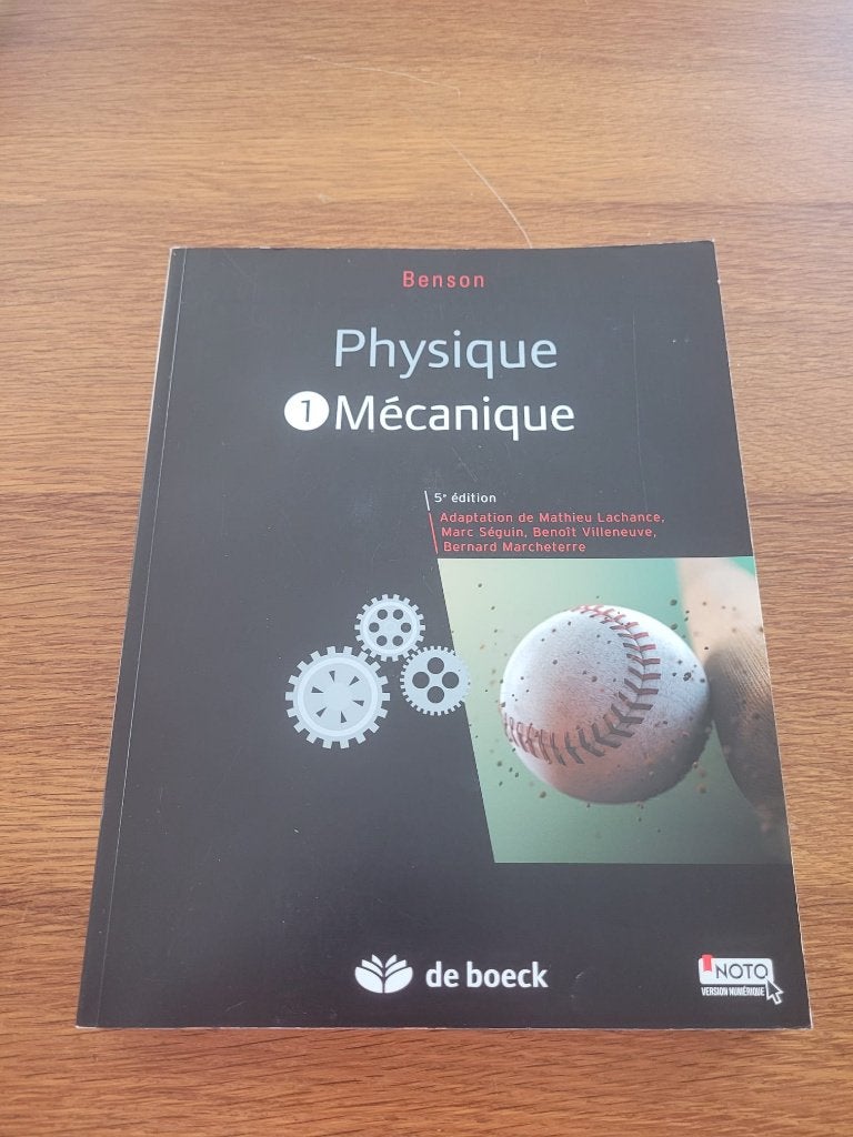 BENSON HARRIS  Physique I - Mécanique, Livres, Physique, Autres niveaux, Comme neuf, Enlèvement