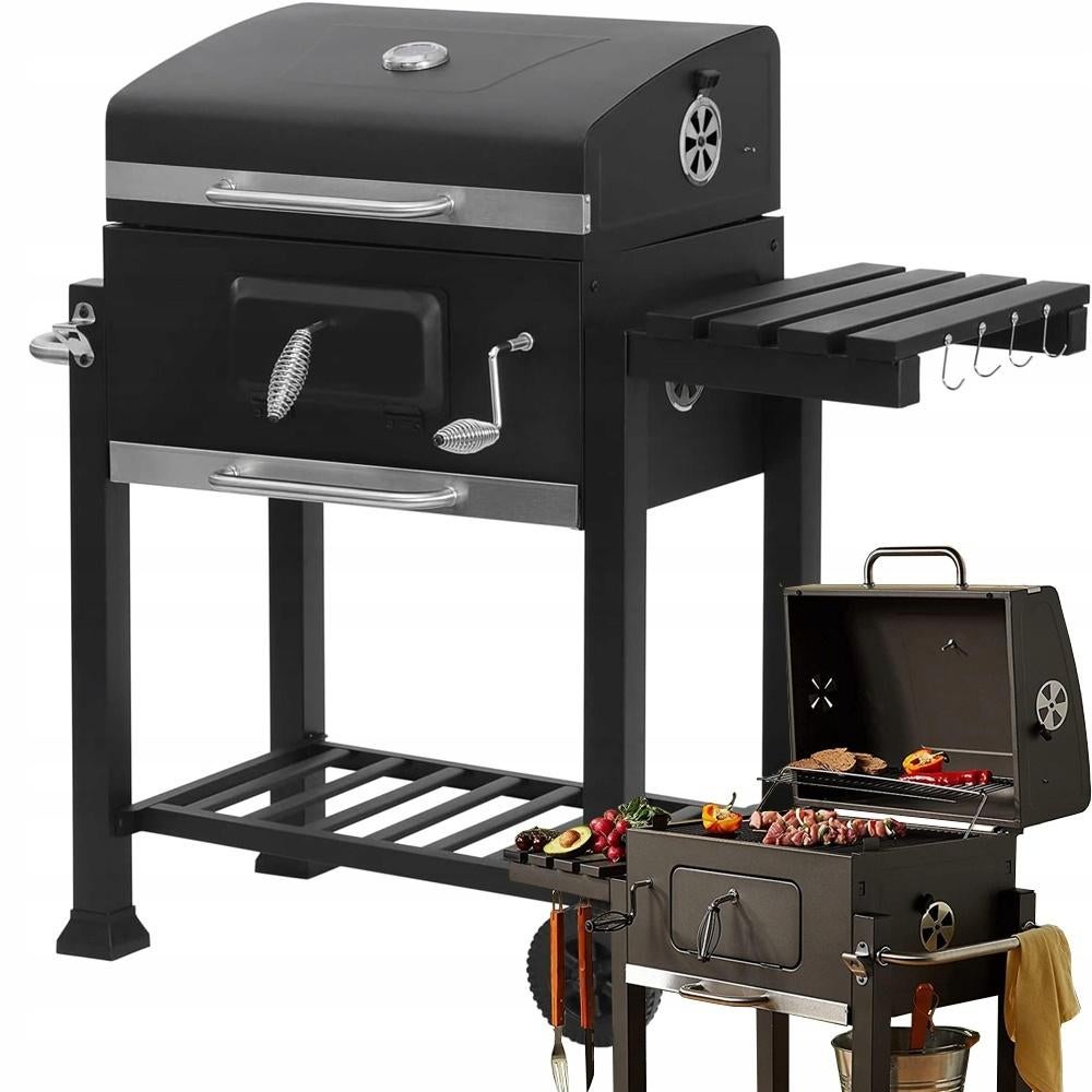 Houtskool BBQ Grill met Deksel & Thermometer, Ophalen, Nieuw, Overig, Met accessoires