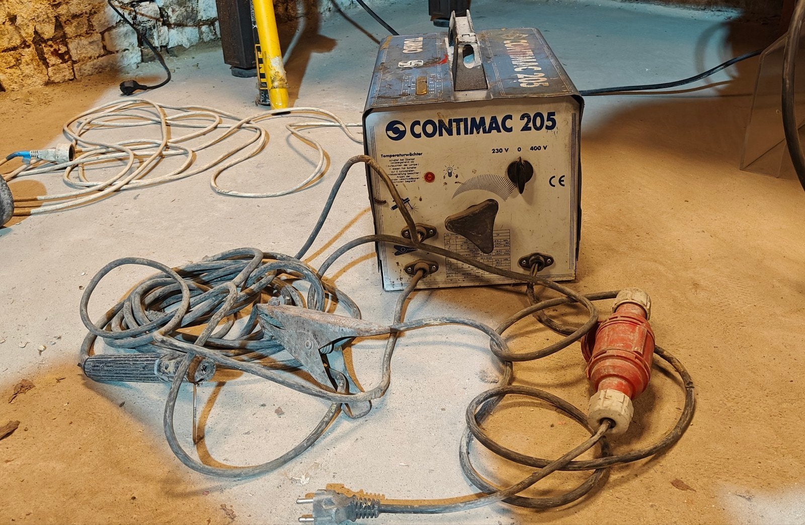 Laspost Contimac 205 Turbo 180A 230V/400V, Ophalen, Gebruikt, 150 tot 250 ampère, Elektroden