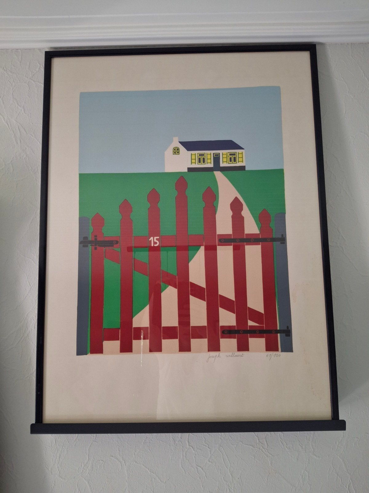 Litho Joseph Willaert 61/150, Antiquités & Art, Art | Lithographies & Sérigraphies, Signé, Enlèvement