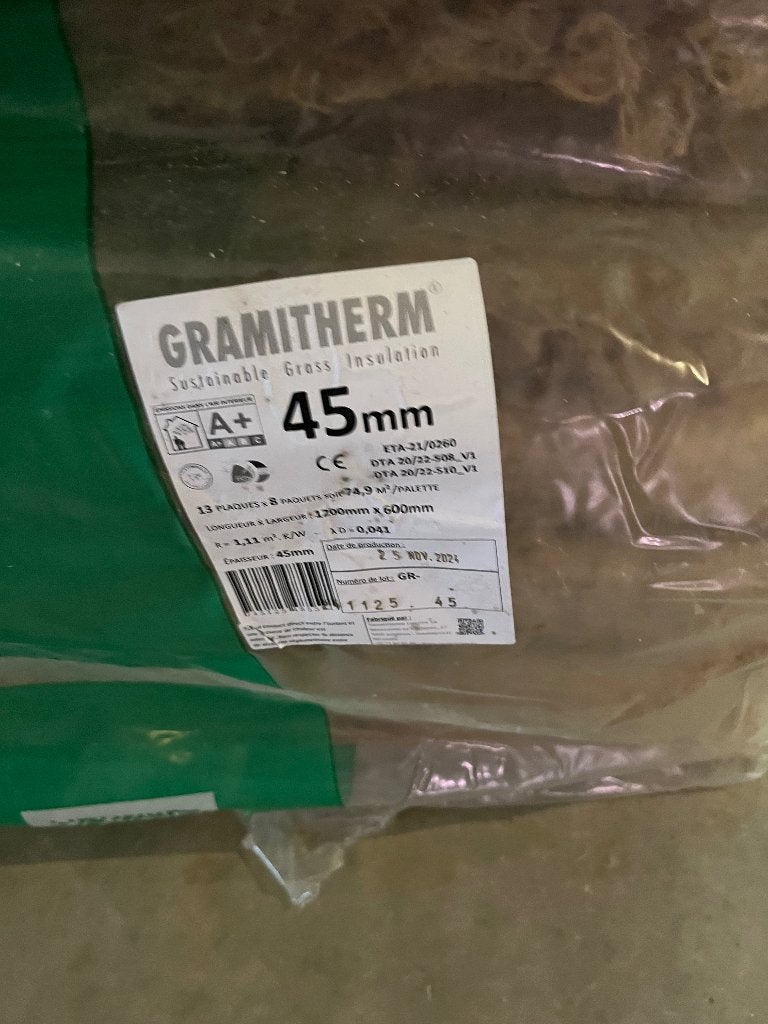 Gramitherm grasisolatie, Doe-het-zelf en Bouw, Isolatie en Afdichting, Ophalen, Overige materialen, 4 tot 8 cm, Nieuw