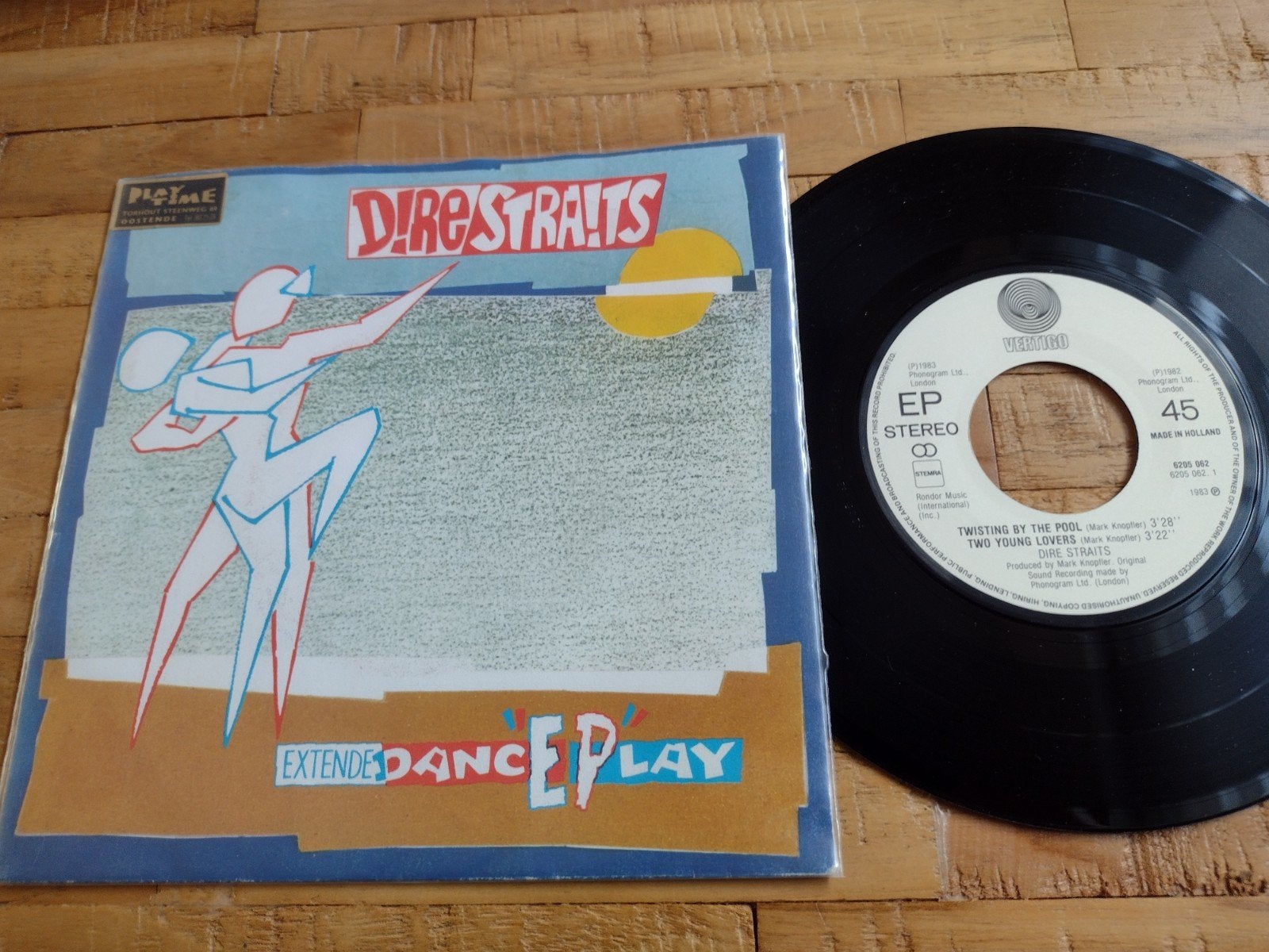 VINYL 7" EP: DIRE STRAITS: TWISTING BY THE POOL (1993), Cd's en Dvd's, 7 inch, Zo goed als nieuw, Pop, EP