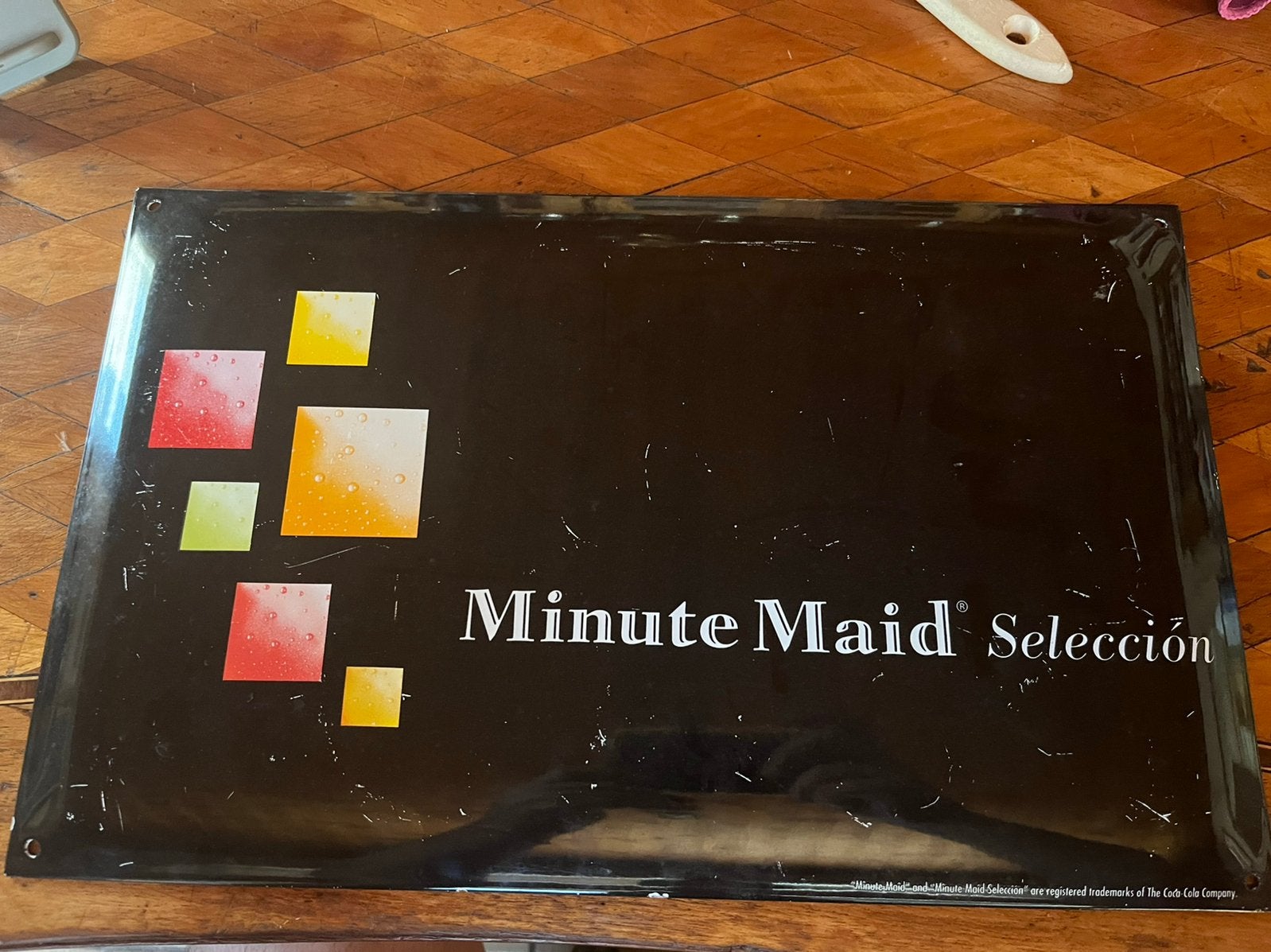 Plaque émaillée minute maid 25 x 39,5cm, Verzamelen, Merken en Reclamevoorwerpen, Ophalen of Verzenden, Zo goed als nieuw