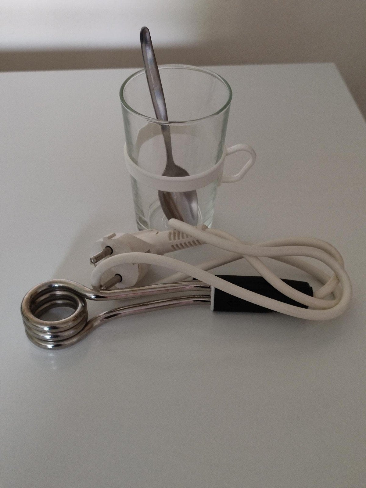 Boiler + glas en lepel, Ophalen of Verzenden, Gebruikt