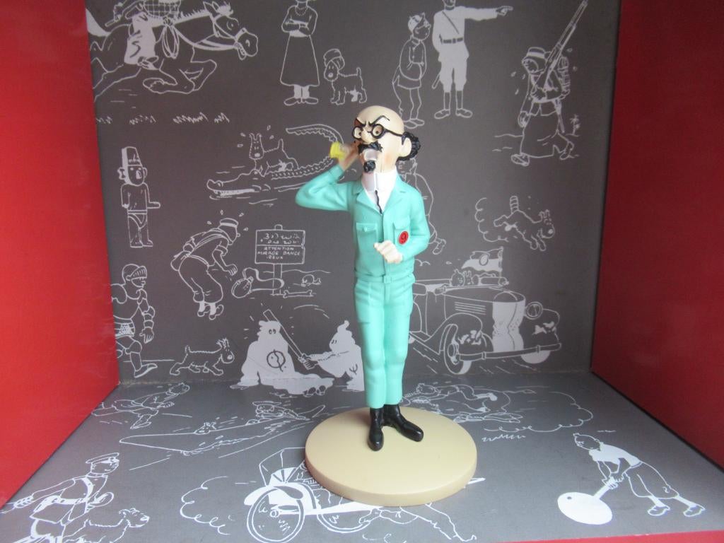 Figurine Tintin en résine : Tournesol au cornet, Enlèvement, Tintin, Comme neuf, Statue ou Figurine
