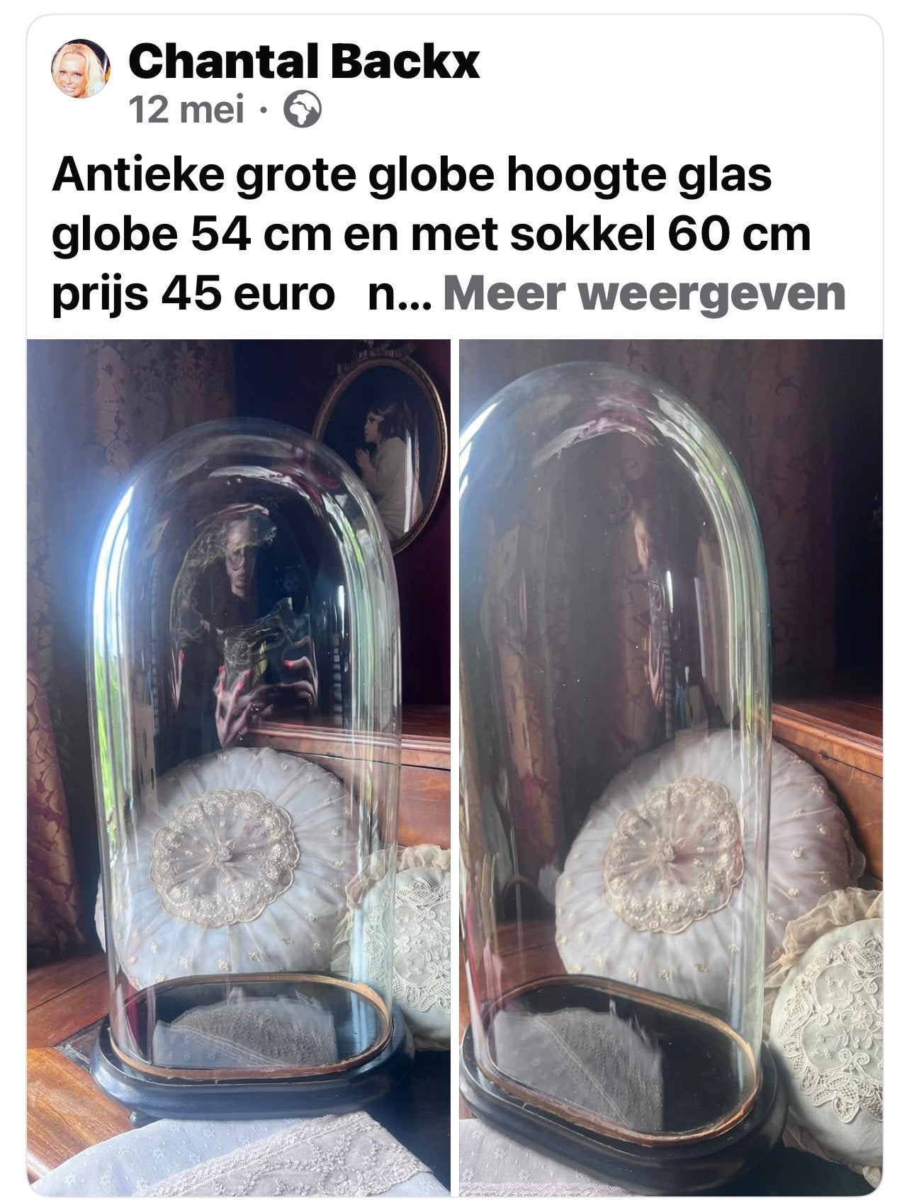 Antieke grote globe met sokkel, Verre, Enlèvement ou Envoi, Utilisé