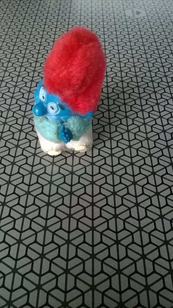Grand Schtroumpf en peluche avec main pinces, Collections, Schtroumpfs, Enlèvement ou Envoi, Utilisé, Grand Schtroumpf, Poupée, Figurine ou Peluche
