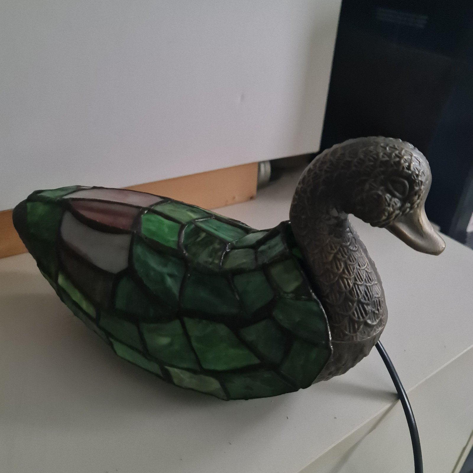 vintage lamp in de vorm van
Eend in Tiffany-stijl, Antiek en Kunst, Ophalen of Verzenden
