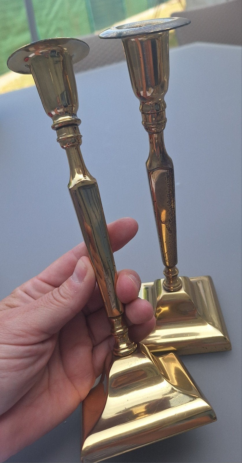 2 vintage kandelaren, Antiek en Kunst, Ophalen