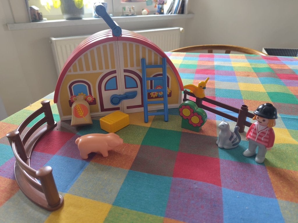Playmobil meeneem boerderij voor kleuters, Kinderen en Baby's, Ophalen, Gebouw, Complete set, Zo goed als nieuw